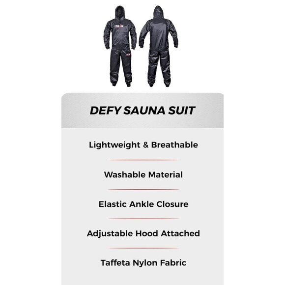DEFY Heavy Duty Sauna Sweat Suit Gym / Workout READ MEASUREMENTS IN DESCRIPTION) - Picture 13 of 14